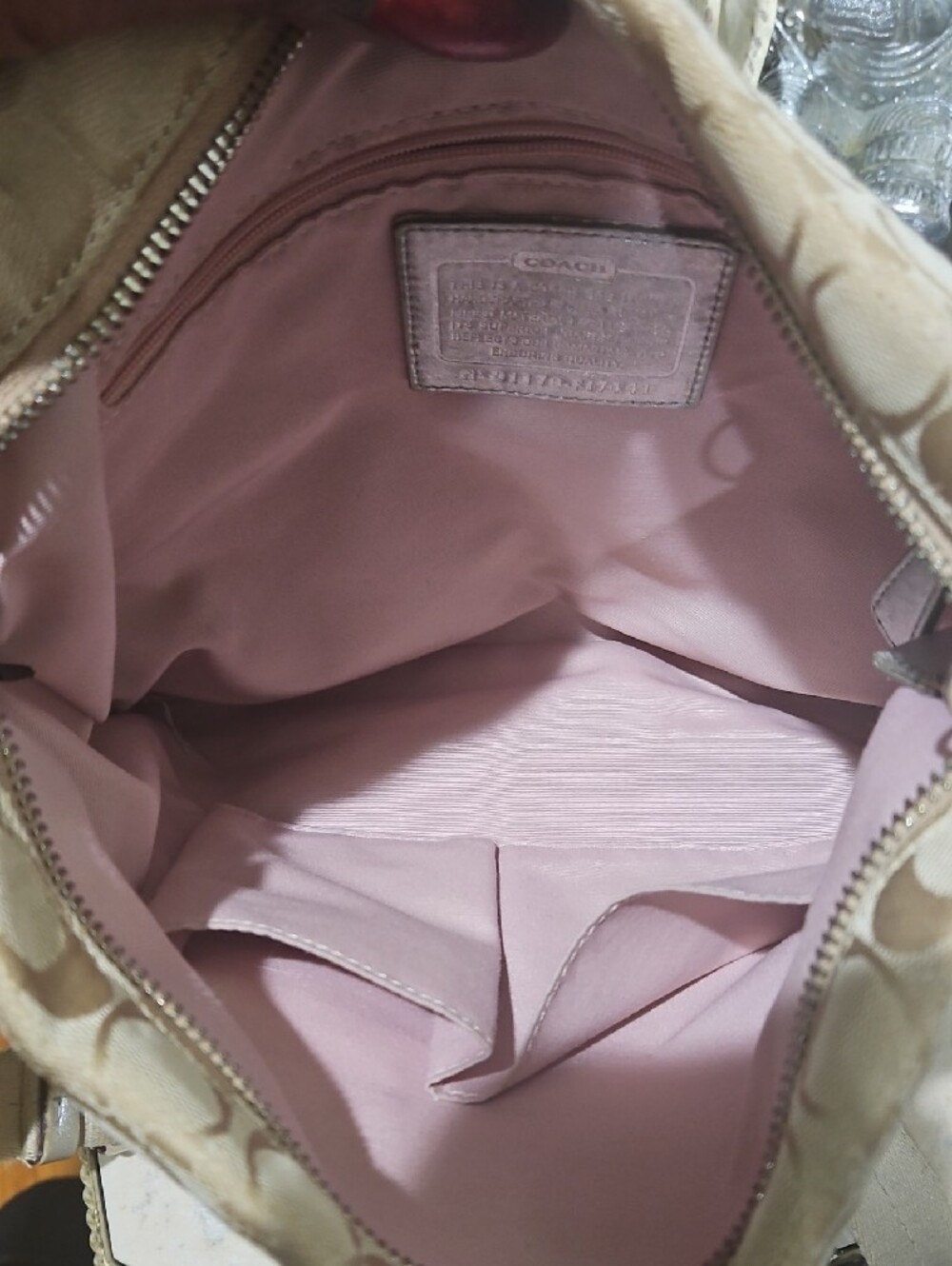 Coach F17441 Khaki Signature Canvas Crossbody with Color Block - Picture 11 of 14